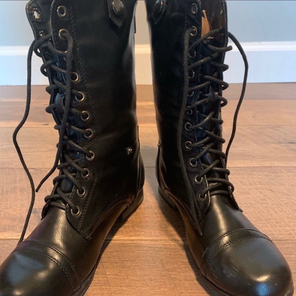 Vintage Wet Seal Light Weight Combat Boots Sz 6 - Picture 5 of 8
